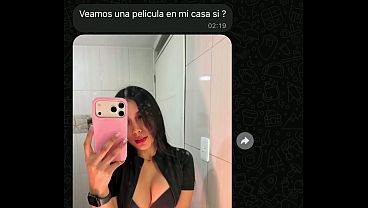 Ex novia caliente me manda nudes y acabamos follando frente al espejo